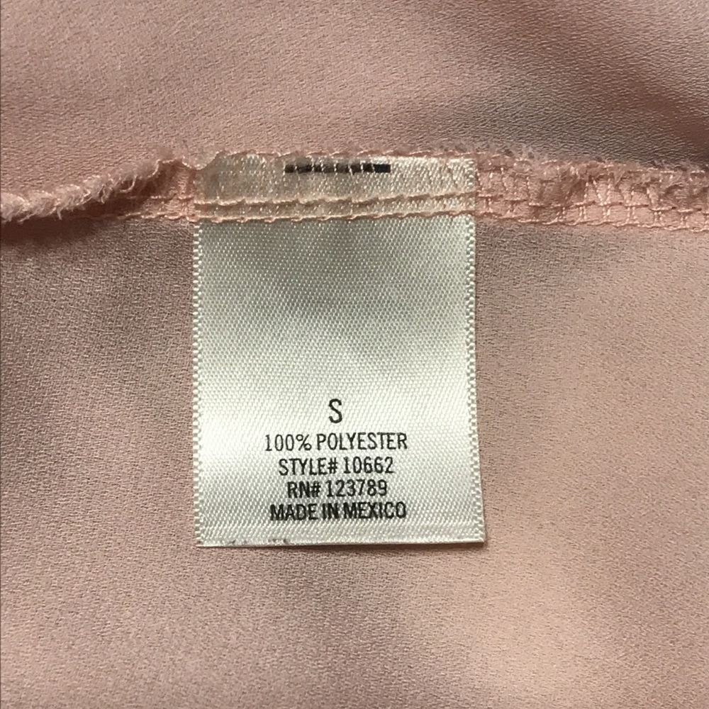 mi ami Pink Sheer Ruffled Cropped Blouse - Picture 7 of 8